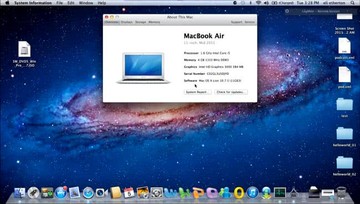 Serial number and hardware/software configuration details Serial number and hardware/software configuration details