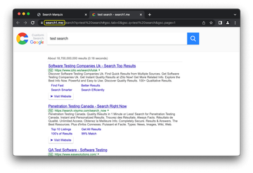 One of the landing pages promoted by Search Marquis virus family One of the landing pages promoted by Search Marquis virus family