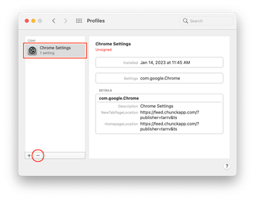 Remove malicious configuration profile from Mac Remove malicious configuration profile from Mac
