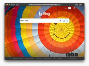Bing homepage on Mac 