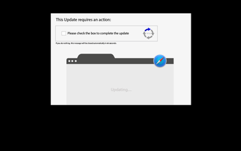 This Update requires an action’ popup alert in Safari