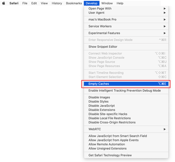 Empty Caches in Safari