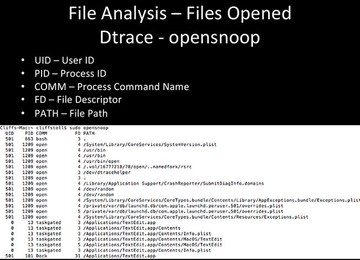 File Analysis - opensnoop File Analysis - opensnoop