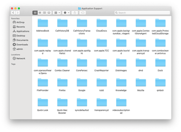 Application Support folder contents Application Support folder contents