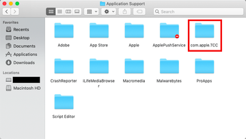 Mac app permissions database stored in com.apple.tcc folder can be modified by adware