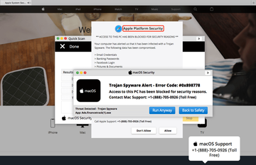 Apple Platform Security pop-up scam on Mac