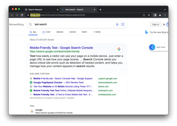 La redirección de Search-Alpha lleva a Bing