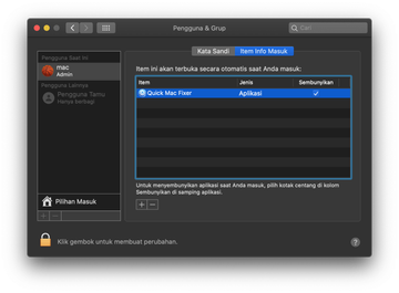 Menghapus entri login yang tidak diinginkan Menghapus entri login yang tidak diinginkan