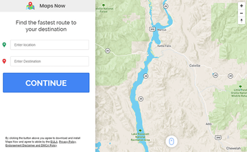 Mapsnow.co takes over web browsers on a Mac, triggering popups and redirects