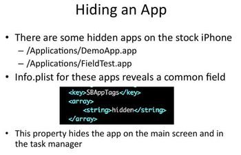 Hiding an App