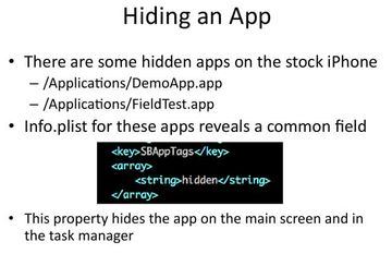 Hiding an App