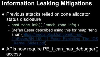 Information Leaking Mitigations 1