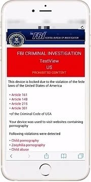 Web browser hijacked by FBI virus on iPhone