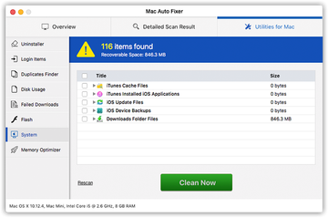 Mac Auto Fixer claims to detect numerous system issues