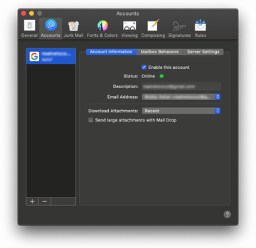 Disabling and re-enabling an account in Mail app’s settings could help