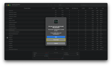 Force Quit mobileassetd