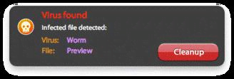  Fake virus detection alert