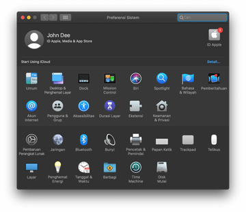 Membuka Preferensi Sistem Membuka Preferensi Sistem