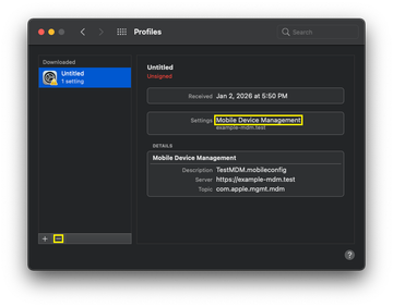 Paso 5. Revisar perfiles de configuración en el Mac