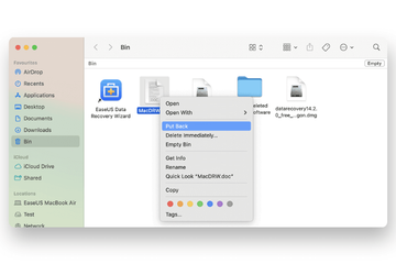 Method 1. Recover deleted files from the Trash folder