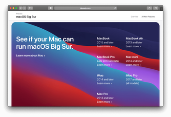 List of Macs compatible with macOS Big Sur