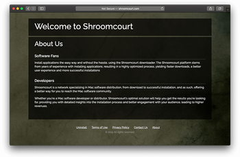 Shroomcourt is advertised as a Mac software distribution network