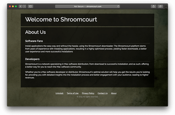 Shroomcourt is advertised as a Mac software distribution network Shroomcourt is advertised as a Mac software distribution network