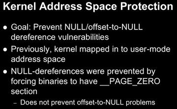 Kernel Address Space Protection