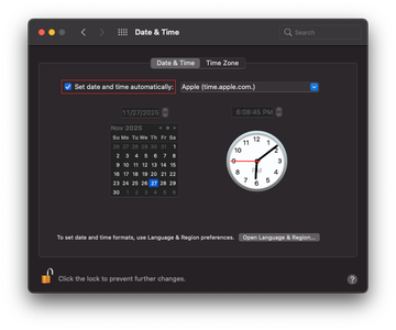 Check Mac’s date & time and Apple’s system status Step 7: Check Mac’s date & time and Apple’s system status