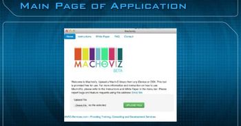 The application's main page