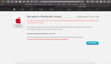 ‘Your system is infected with 3 viruses’ hoax