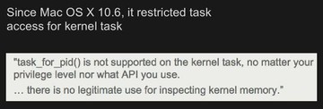Restricted Task Access for Kernel Task Restricted Task Access for Kernel Task