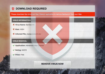 Remove Bankworm virus alert on Apple Mac