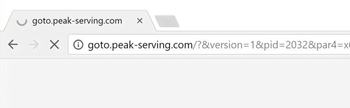 Goto.peak-serving.com redirect in progress