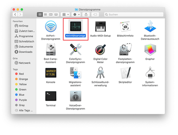 Wählen Sie Aktivitätsanzeige Wählen Sie Aktivitätsanzeige