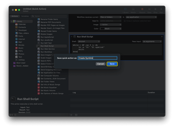 Save your quick action in Automator