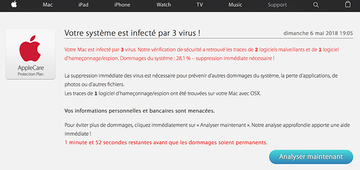 Votre Mac est infecté par 3 virus popup Votre Mac est infecté par 3 virus popup