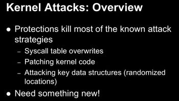 Kernel Attacks: Overview