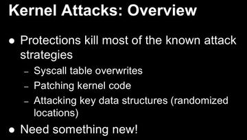 Kernel Attacks: Overview