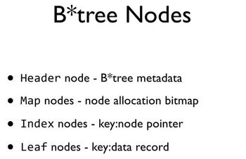 B*tree Nodes