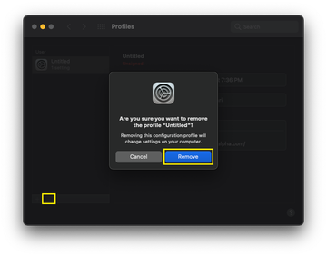 Remove profiles you didn’t create