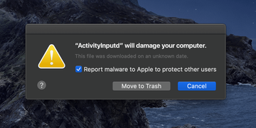 ‘ActivityInputd will damage your computer’ Mac pop-up