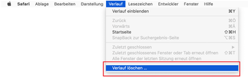 Löschen Sie den Verlauf in Safari