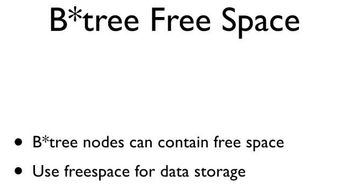 B*tree Free Space