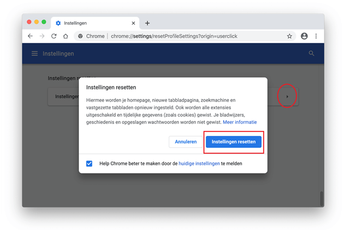 Hier wordt uitgelegd hoe je de instellingen in Chrome op de Mac kunt resetten