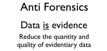 Anti-forensics