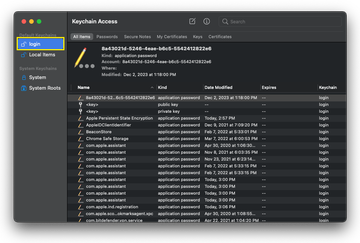 Step 4: Check and reset your login keychain Step 4: Check and reset your login keychain