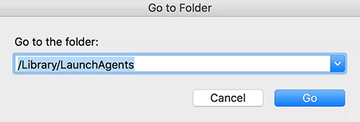 Go to the LaunchAgents folder