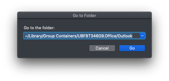 Open Outlook for Mac profile folder