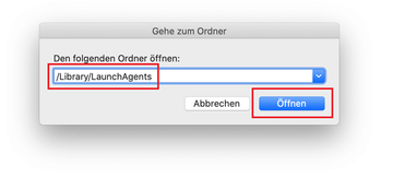 Öffnen Sie den Ordner /Library/LaunchAgents